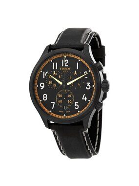 NWT Tissot T-Sport Chronograph Quartz Black Dial Men's Watch
